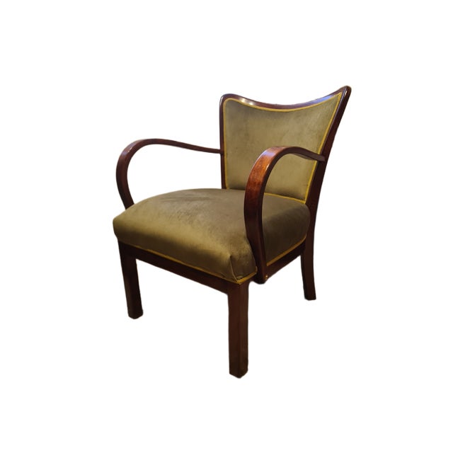 Polish Art Deco Beech Armchair, 1930s For Sale - Image 11 of 11