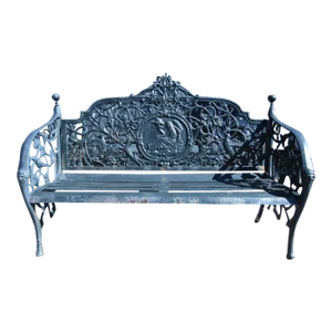 Ornate Floral Cast Iron Bench