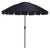 Navy Blue Panza 9 Ft Crank Umbrella, Navy/Brown Pole For Sale - Image 8 of 8