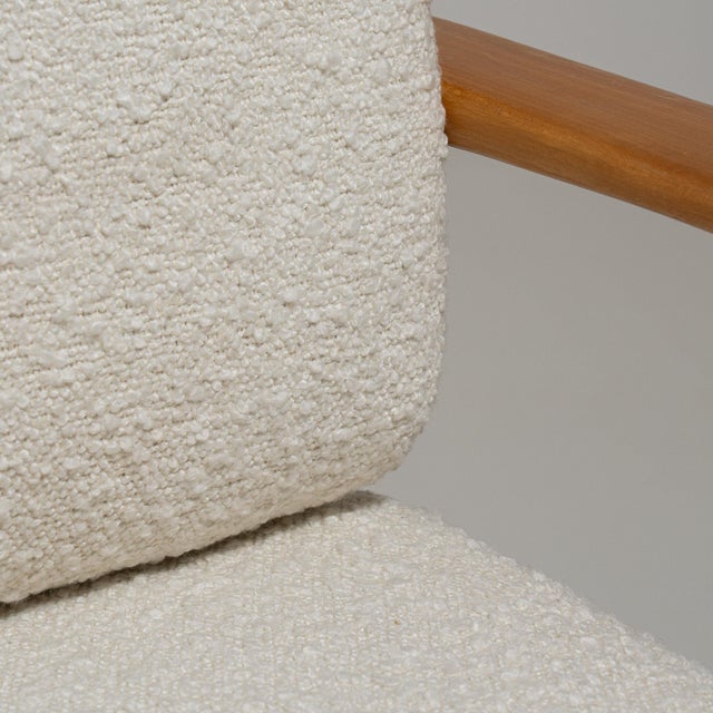 Mid 20th Century France Modern Cream Wood Armchair For Sale In Greensboro - Image 6 of 9