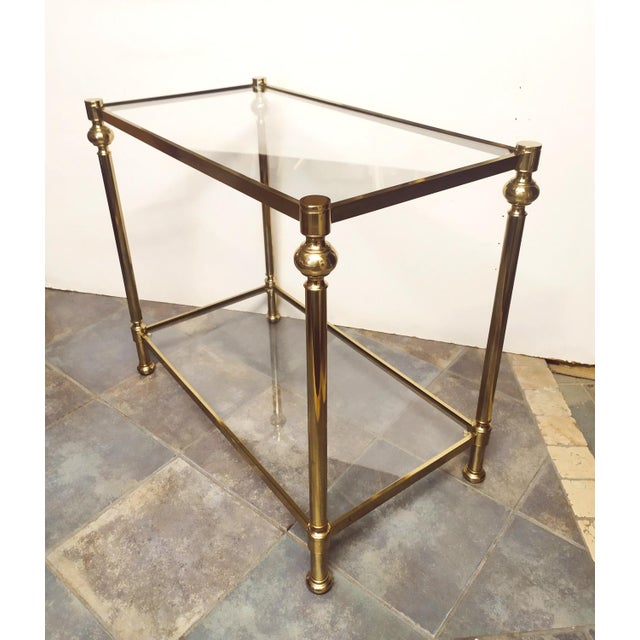 Italian Brass Console, 1970s For Sale - Image 4 of 7