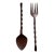 Vintage Wall Decor Large Wooden Fork Spoon Set- a Pair For Sale