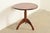 American Early American Bench Made Sculpted Solid Walnut Pedestal Tea Table or Side Table For Sale - Image 3 of 10