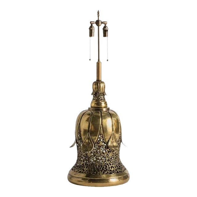 Brass Southeast Asian Style Table Lamp For Sale