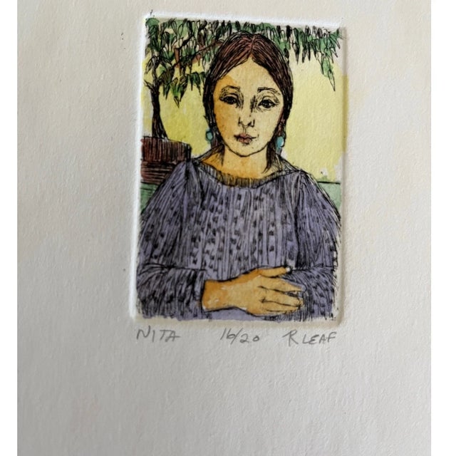 Mid 20th Century Ruth Leaf Signed Etching Collection: Aware, Lisa, & Nita - Set of 3 For Sale In San Francisco - Image 6 of 9
