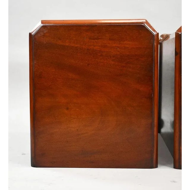 Wood Victorian Mahogany Bedside Tables, 1889, Set of 2 For Sale - Image 7 of 9