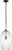 Visual Comfort Hable by Visual Comfort Studio Serafina Pendant Light in Aged Iron Black Finish With Textured Clear Glass For Sale - Image 4 of 4