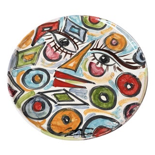 Ceramic Wall Plate by Gennaro Condurso, Seminara, Italy, 2000s For Sale