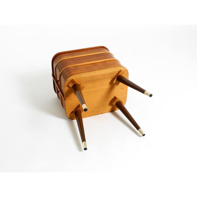 Mid-Century Modern Sewing Box with Teak Veneer and Many Compartments, 1950s For Sale - Image 18 of 18