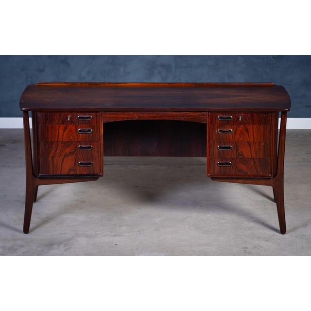 Vintage Rosewood Desk by Svend Åge Madsen for H.P. Hansen, 1960s For Sale - Image 6 of 18