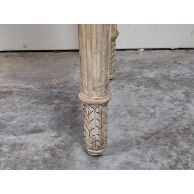 Italian 18th Century Console Table with Carved Lion Heads and Papyrus Capitals For Sale - Image 11 of 12