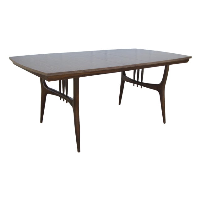 Mid Century Modern Holman Furniture Manufacturing Co Walnut Dining Table For Sale