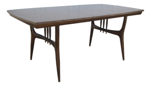 Mid Century Modern Holman Furniture Manufacturing Co Walnut Dining Table
