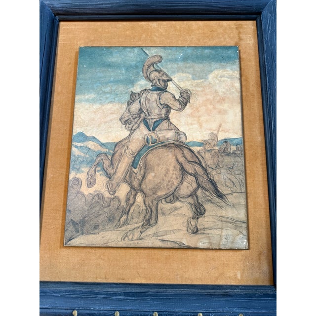 Late 19th Century Carabinier or Cuirassier on Horseback by the French After Théodore Géricault For Sale - Image 4 of 5