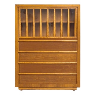 Mid Century Wood Secretary Cabinet Desk by Robsjohn-Gibbings for Widdicomb, 1960s For Sale