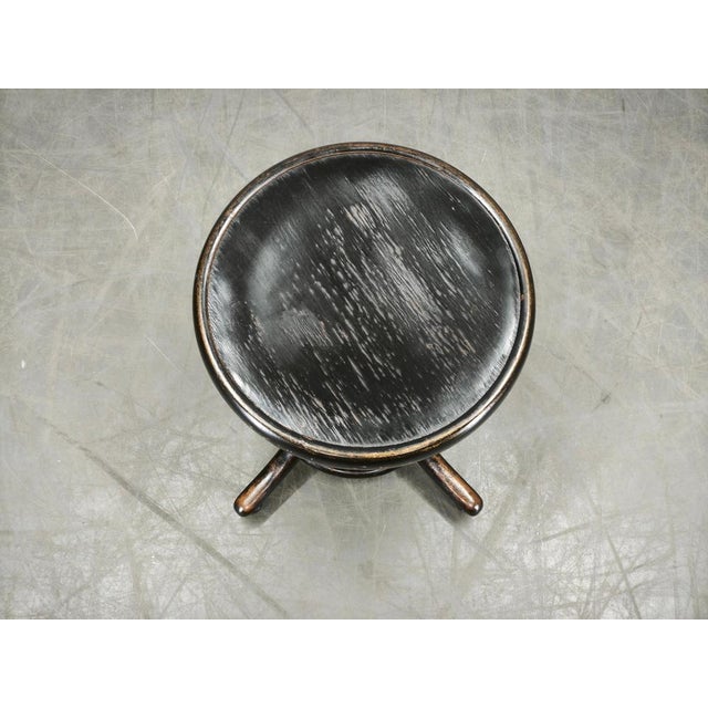 Thonet Adjustable Bentwood Piano Stool in the style of Thonet, Czechoslovakia, 1930s For Sale - Image 4 of 10