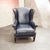 Ink Blue Vintage Executive Wingback Armchair by the Renowned Artisans at Yorkshire Leather of Hickory, North Carolina. For Sale - Image 8 of 8