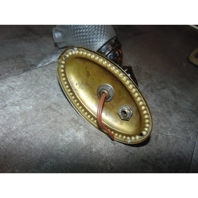 Art Nouveau Brass Wall Lamp For Sale - Image 6 of 11