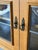 Oak Glass Cabinet With Leaded Doors Danish Mid-Century Modern 1960s For Sale - Image 9 of 11