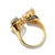 Bochic "Orient" Vintage Rose Quartz & Blue Topaz Ring Set In 18K Gold & Silver For Sale - Image 4 of 18