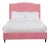 Hazel California King Bedframe, Rose Linen For Sale