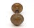 Pair of Fluted Radial Bronze Entry Door Knobs For Sale - Image 4 of 4