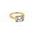 Natural Aquamarine Ring 6.5 14k Yellow Gold 2.94 TCW Certified For Sale In New York - Image 6 of 13