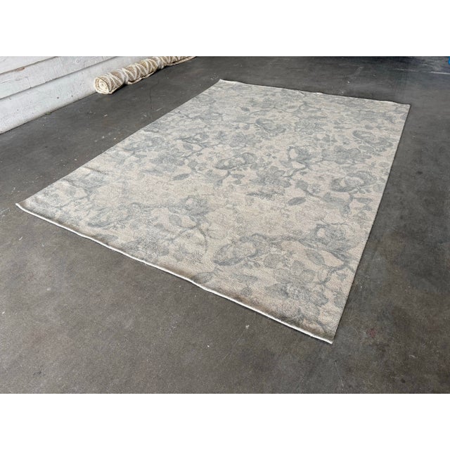 Contemporary 9ft × 11ft 10 in Pottery Barn Teague Printed Tufted Rug, Gray Multi For Sale - Image 3 of 10
