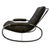 Vintage Bauhaus Leather and Chrome Rocking Lounge Chair, 1980s For Sale - Image 6 of 9