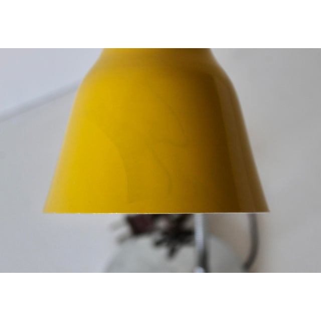 1970s Josef Hurka for Napako Style Modern Gooseneck Yellow Desk Lamp For Sale - Image 9 of 15