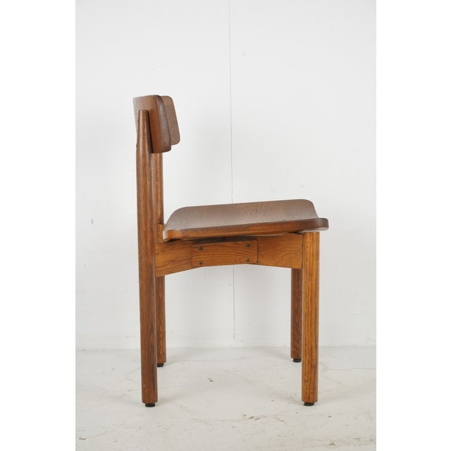 Mid-Century Modern Mid 20th Century Oak Wood Dining Chair For Sale - Image 3 of 7