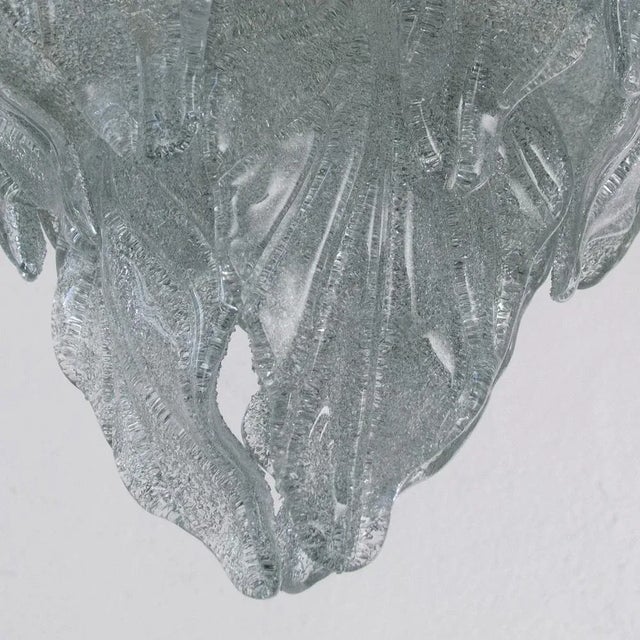 Suspension Chandelier with Murano Glass Leaves, Italy, 1990s For Sale - Image 10 of 12