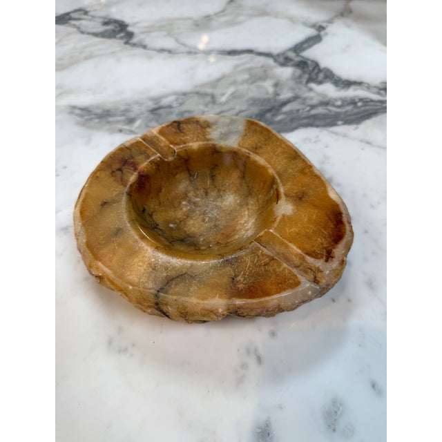 Carved Brown Marble Ashtray For Sale - Image 4 of 6
