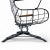 Mid 20th Century Vintage Homecrest High-Back Wire Lounge Mid-Century Modern Chair With Custom Teak Armrests – Rare Vintage For Sale - Image 5 of 12