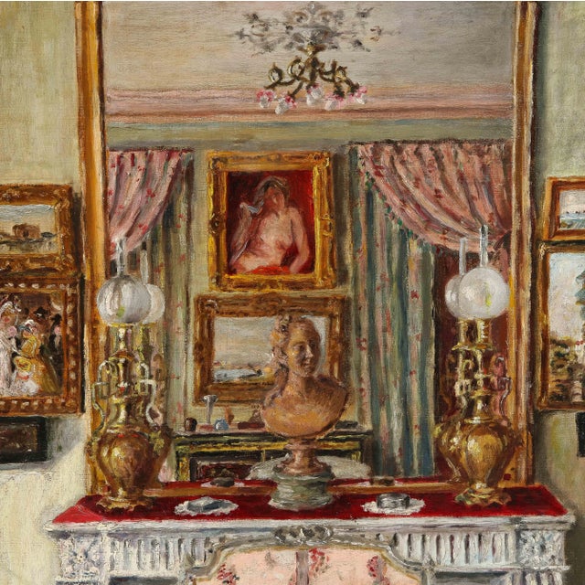 We love paintings and drawings of interiors, as they portray the soul of a room. This vignette is small, but contains so...