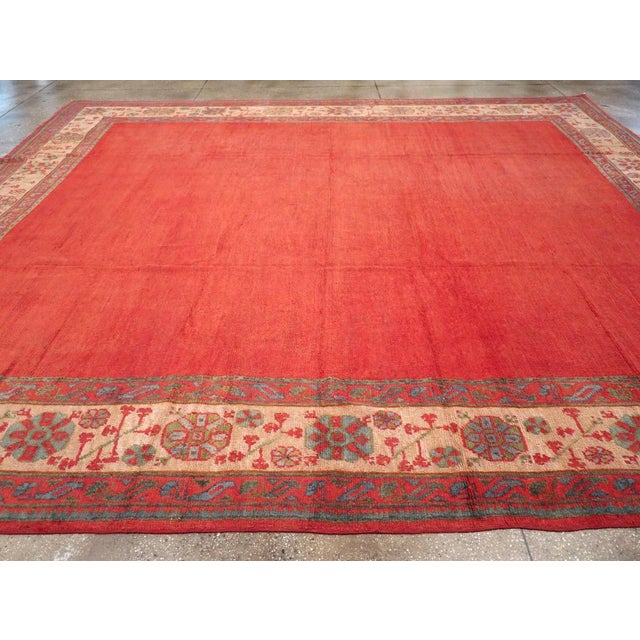 Galerie Shabab Collection Early 20th Century Turkish Oushak Room Size Carpet For Sale - Image 4 of 8