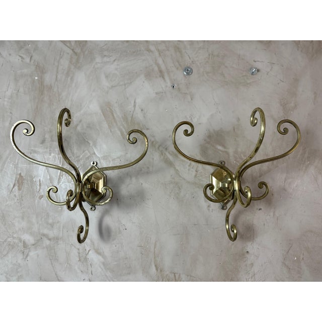 Antique Brass Coat Hooks, 1900, Set of 2 For Sale - Image 13 of 13