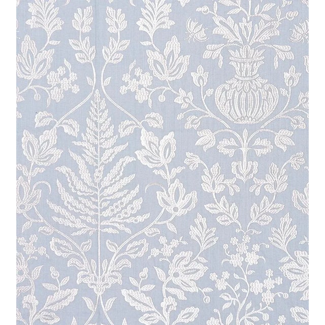 Traditional Sample - The House of Scalamandré Shalimar Embroidery Fabric, Sky For Sale - Image 3 of 3