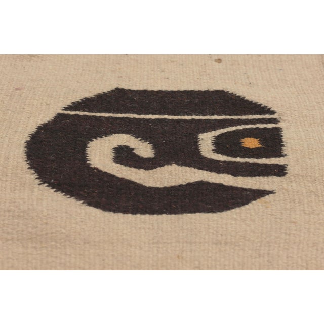Late 20th Century Vintage Mexican Zapotec Rug, 01'02 X 01'06 For Sale - Image 5 of 10