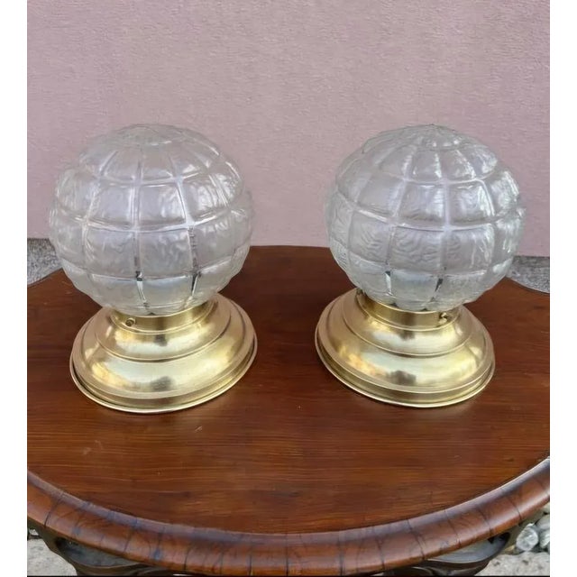 Art Nouveau Ceiling Lights, Set of 2 For Sale - Image 6 of 7
