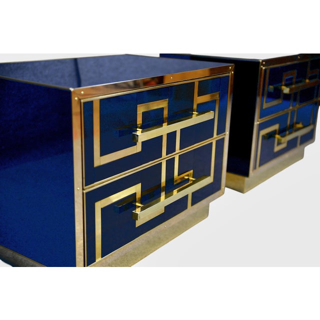 Not Yet Made - Made To Order Bedside Tables in Sapphire Blue from Justfurnituress SRL, Set of 2 For Sale - Image 5 of 12