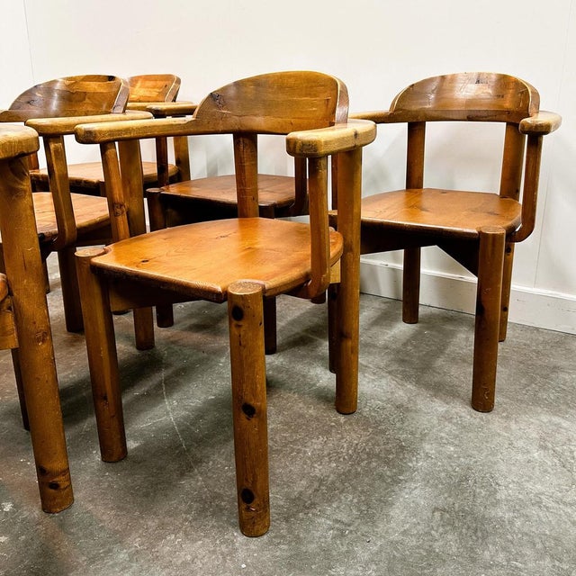 Vintage Pine Armchairs by Rudolf Steiner, Set of 6 For Sale - Image 9 of 14