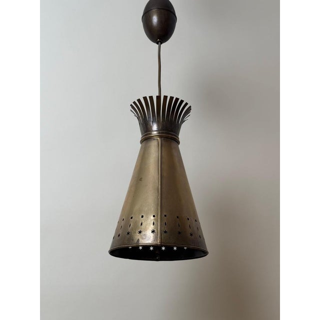 Scandinavian Brass Diablo Pendant Light, 1950s For Sale - Image 14 of 16