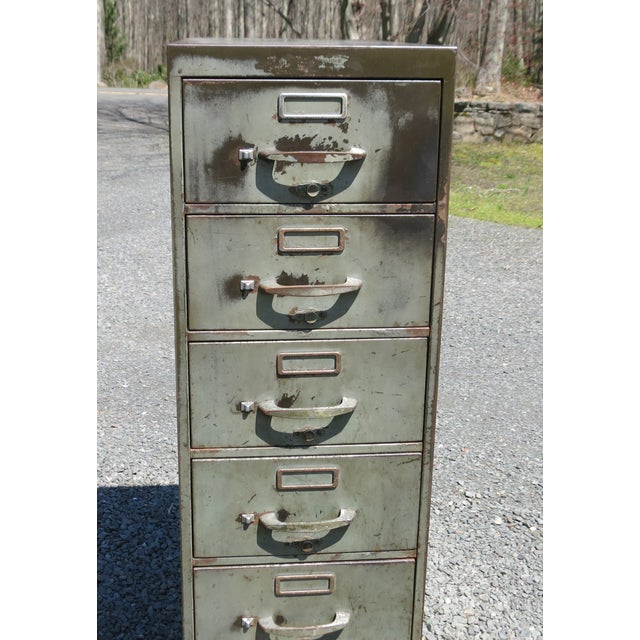 Vintage Industrial Metal File Chairish