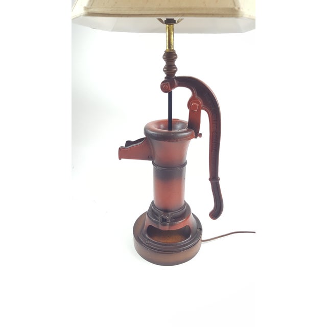 Ranch Craft Original Red Water Pump Lamp Chairish