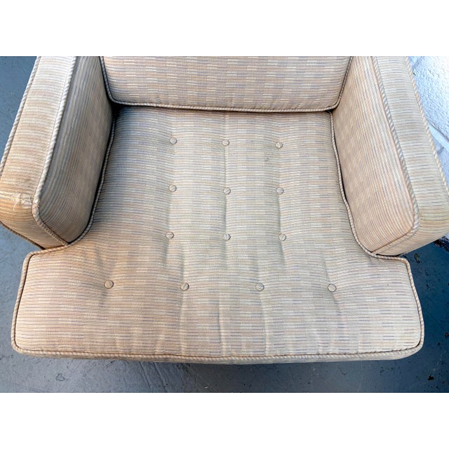 Antique White Mid-Century Modern Tufted Slipper Lounge Chairs For Sale - Image 8 of 10