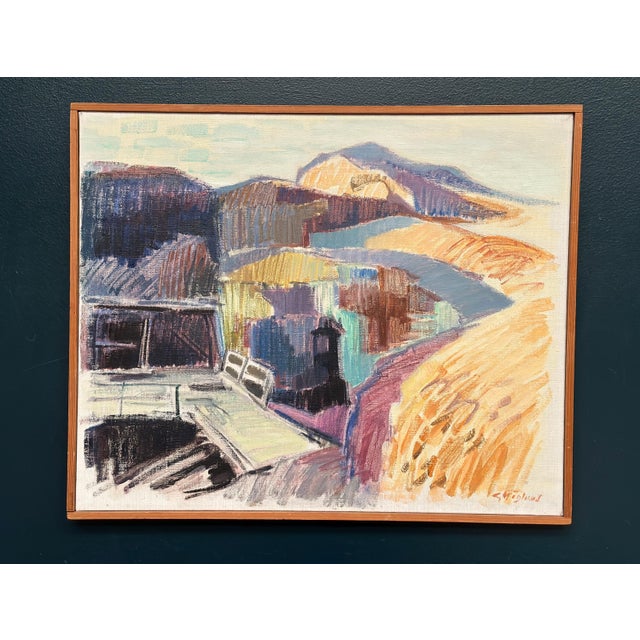 Gustaf Höglund, Mine at Silfhyttan, Dalarna, Framed, 1960s, Oil Painting on Canvas, Framed For Sale - Image 17 of 18