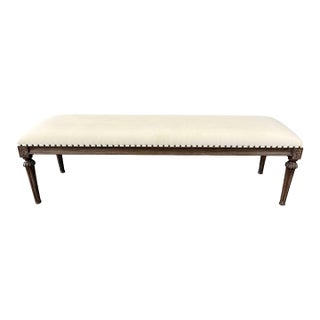 Restoration Hardware Maison Collection Fabric End-of-Bed Bench For Sale