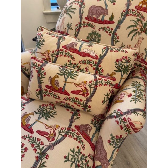 2010s Le Manach Custom Chaise Lounge Attributed to Pierre Frey For Sale - Image 5 of 6