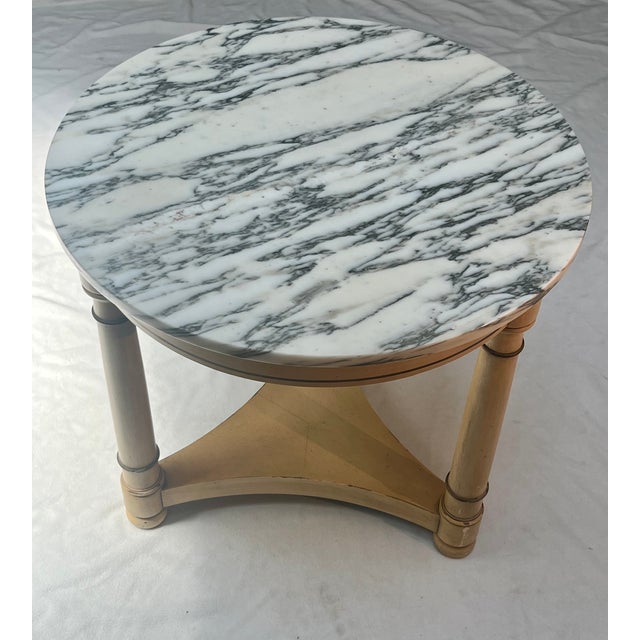 Late 20th Century Directoire Style Marble Top Gueridon Table - Project Piece For Sale - Image 4 of 9